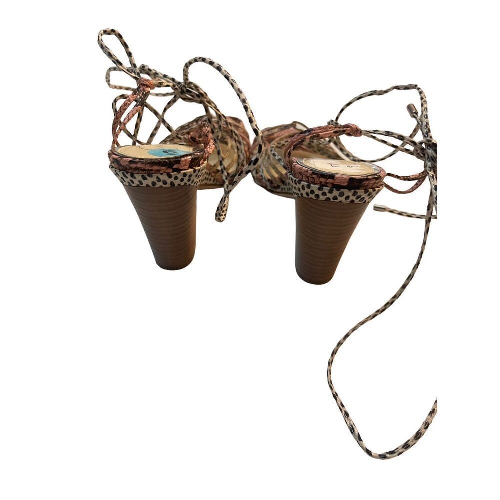 JESSICA SIMPSON MILAYE STRAPPY LACE UP HEEL SANDALS - Picture 4 of 5